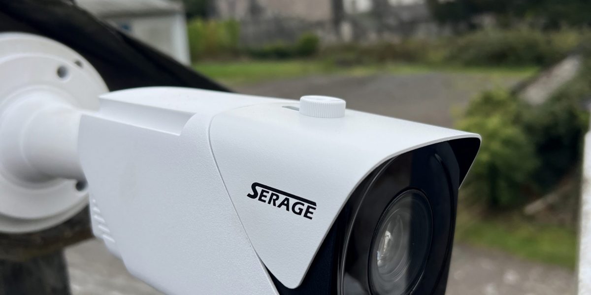 CCTV reduce crime showing a single camera outside